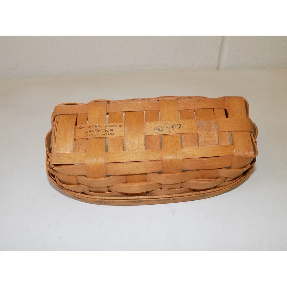 Lavender Booking Basket Woven Small Oval 1993 Longaberger Vintage